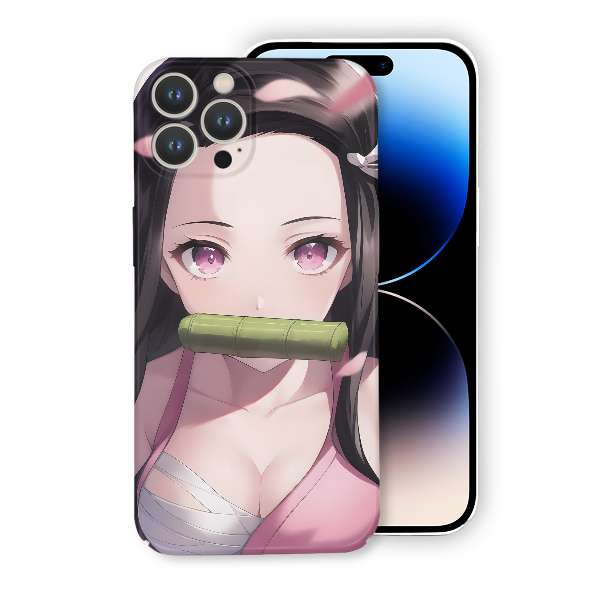 （画像用） 鬼滅の刃（きめつのやいば）竈門 禰󠄀豆子／かまど ねずこ Kamado Nezuko 【iPhone 14シリーズ対応】ハードケース